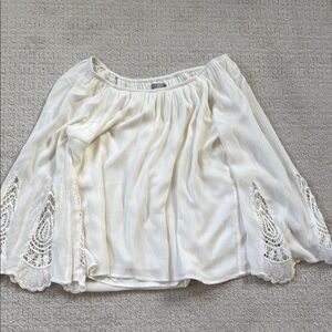 Tart Cream 3/4 Sleeve Embellished Blouse